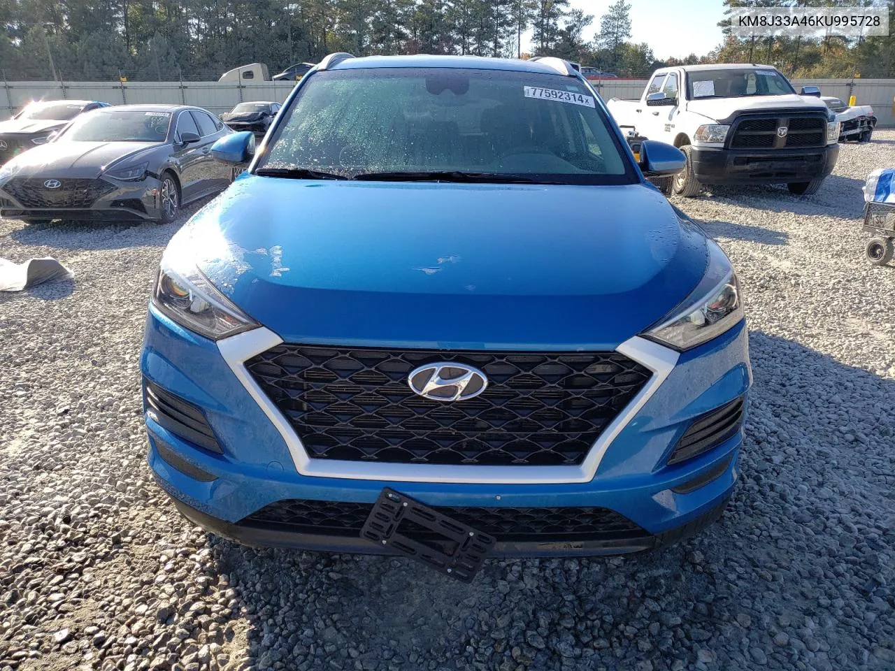 2019 Hyundai Tucson Limited VIN: KM8J33A46KU995728 Lot: 77592314