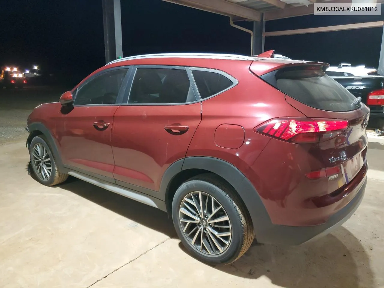 2019 Hyundai Tucson Limited VIN: KM8J33ALXKU051812 Lot: 79067134