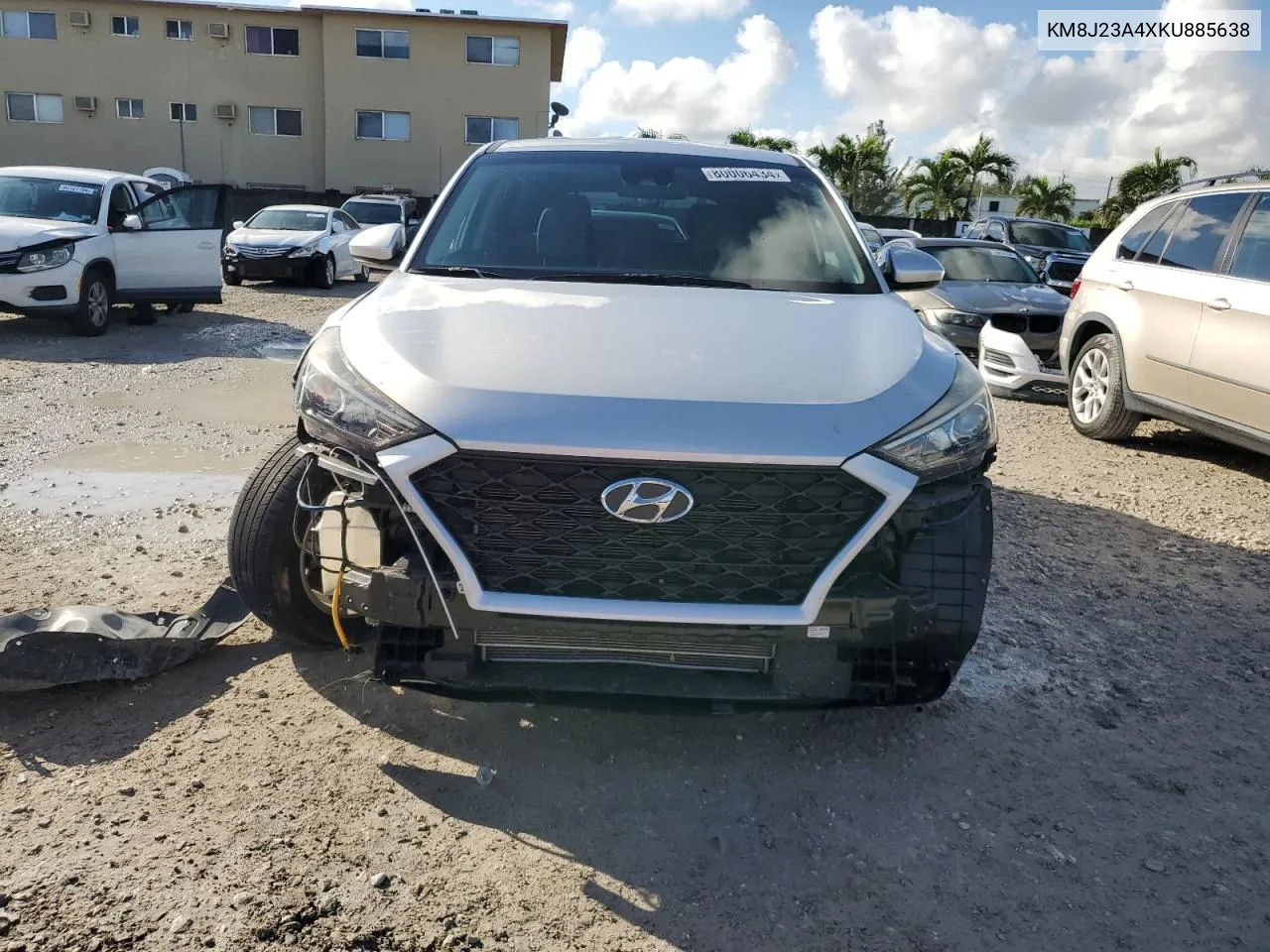 2019 Hyundai Tucson Se VIN: KM8J23A4XKU885638 Lot: 80006434