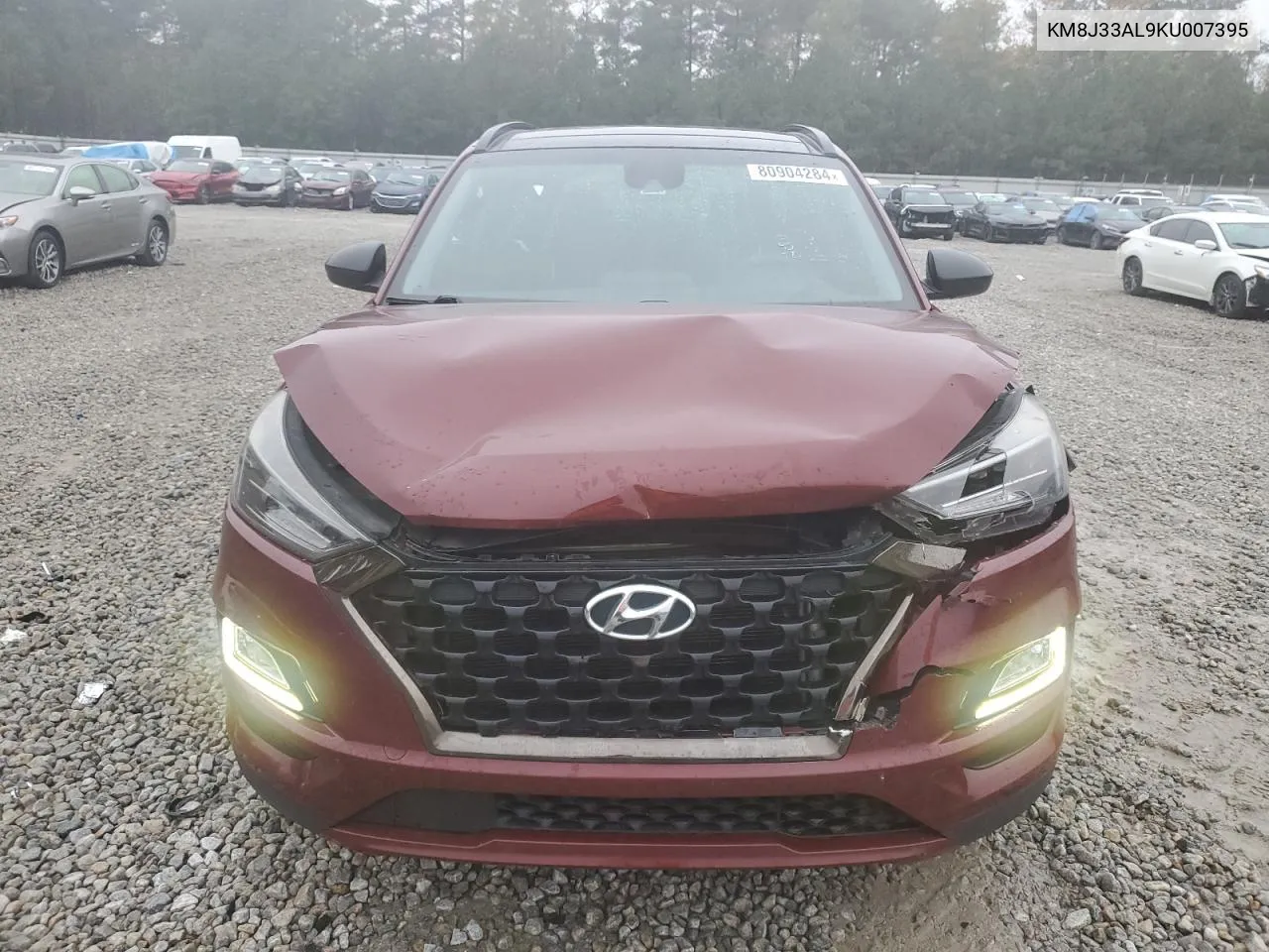 2019 Hyundai Tucson Limited VIN: KM8J33AL9KU007395 Lot: 80904284