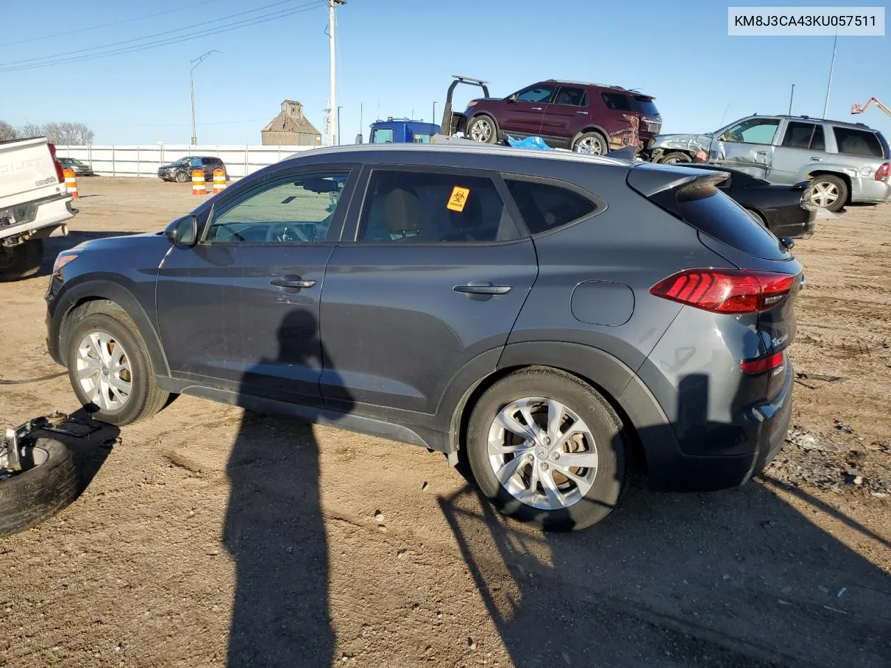 2019 Hyundai Tucson Limited VIN: KM8J3CA43KU057511 Lot: 81146984