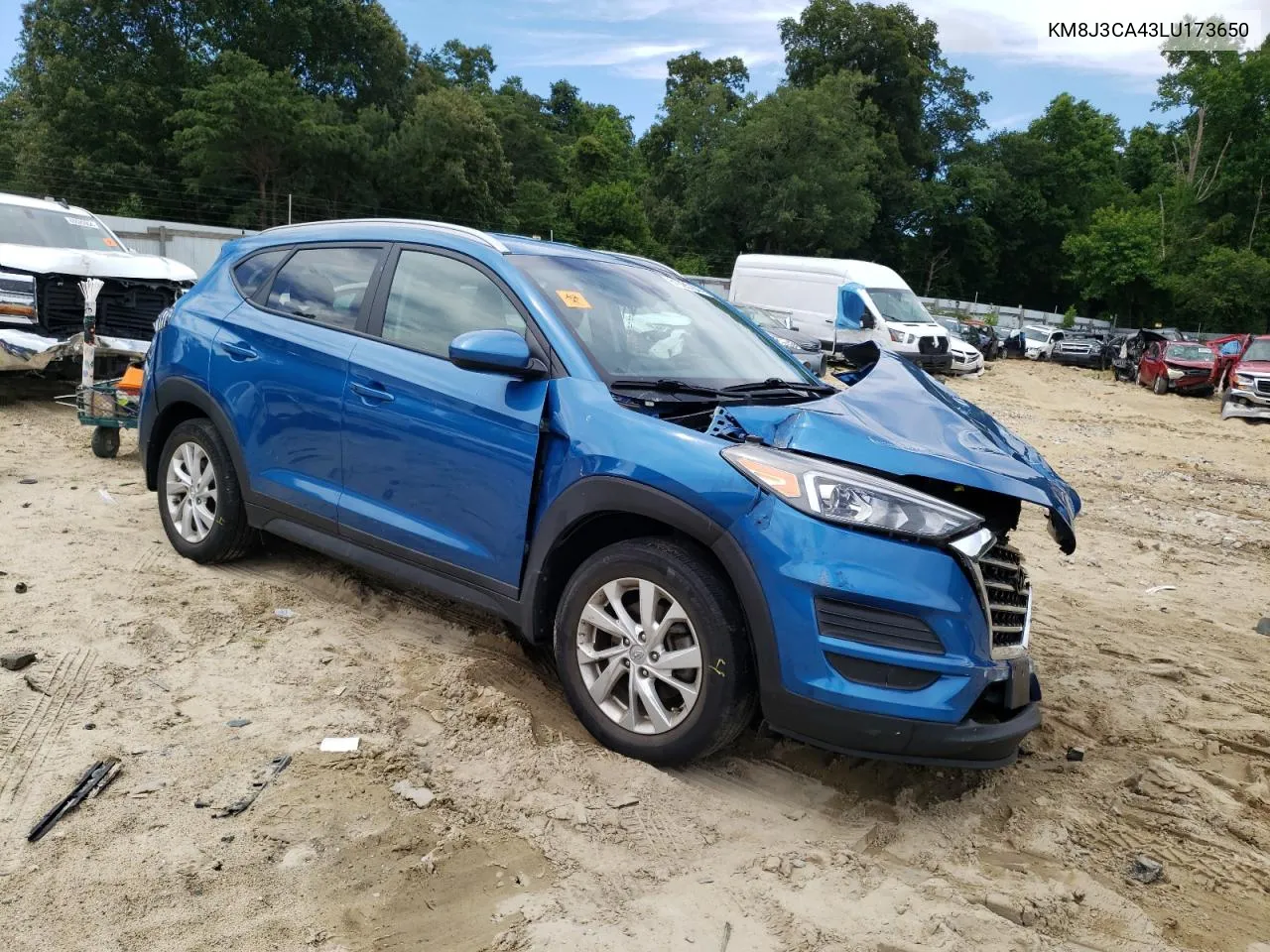 2020 Hyundai Tucson Limited VIN: KM8J3CA43LU173650 Lot: 61025184