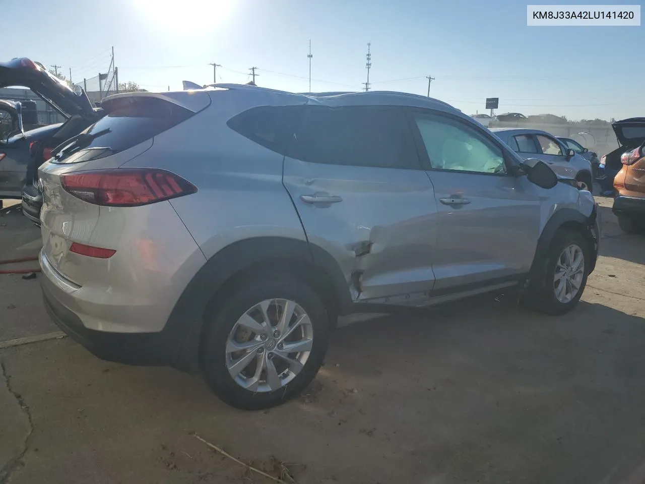 2020 Hyundai Tucson Limited VIN: KM8J33A42LU141420 Lot: 74484934