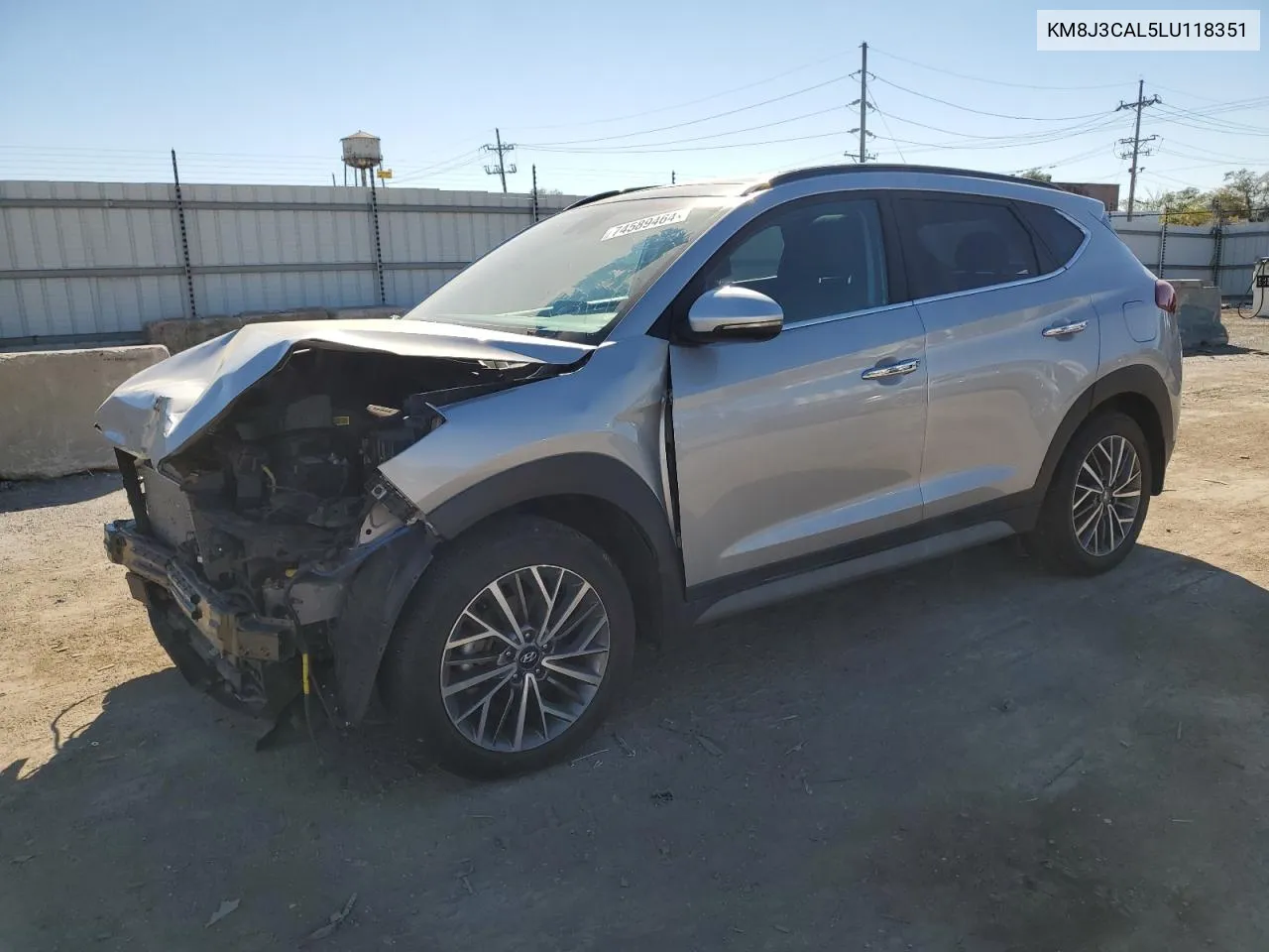 2020 Hyundai Tucson Limited VIN: KM8J3CAL5LU118351 Lot: 74589464