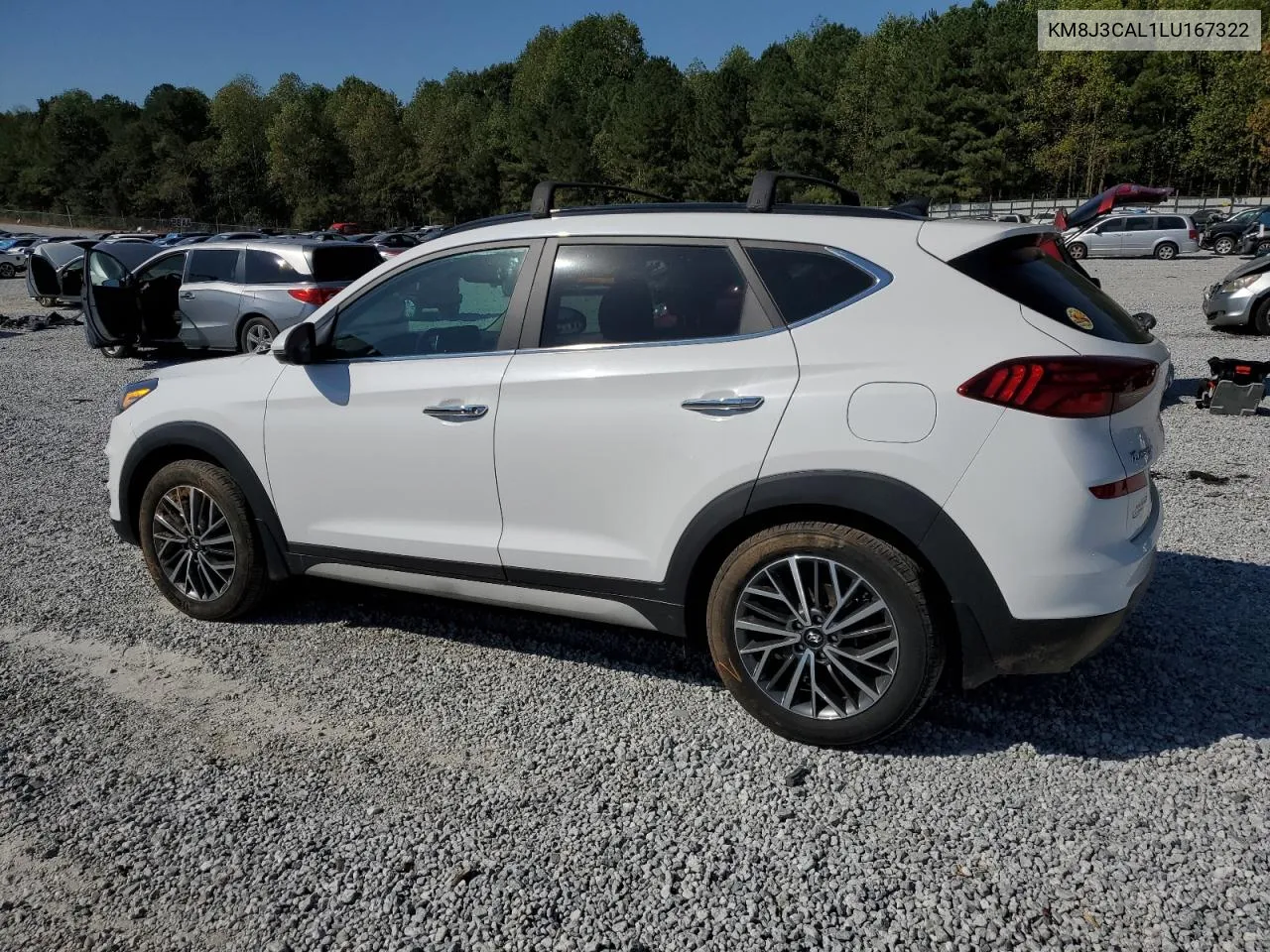 2020 Hyundai Tucson Limited VIN: KM8J3CAL1LU167322 Lot: 74990904