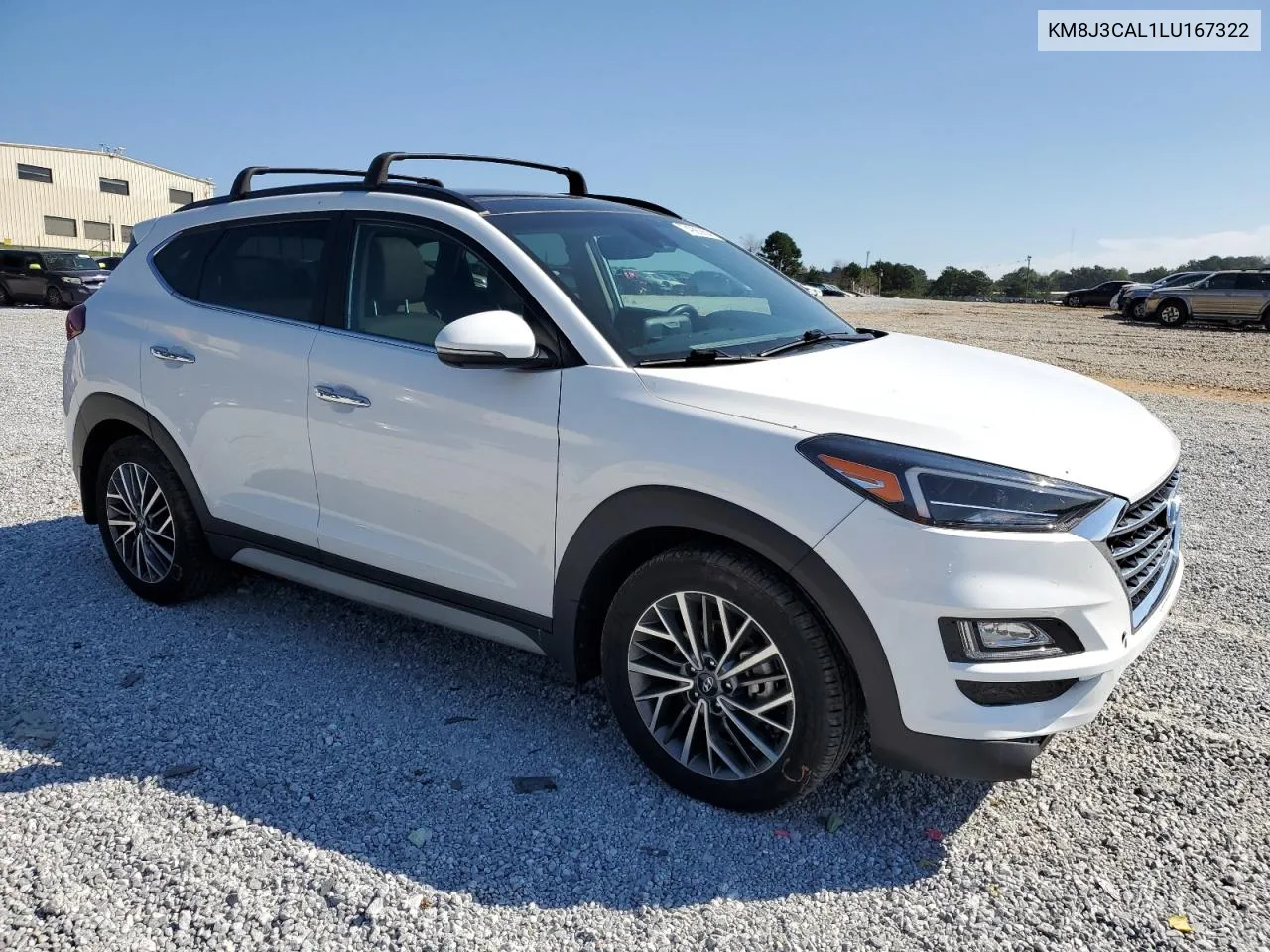 2020 Hyundai Tucson Limited VIN: KM8J3CAL1LU167322 Lot: 74990904