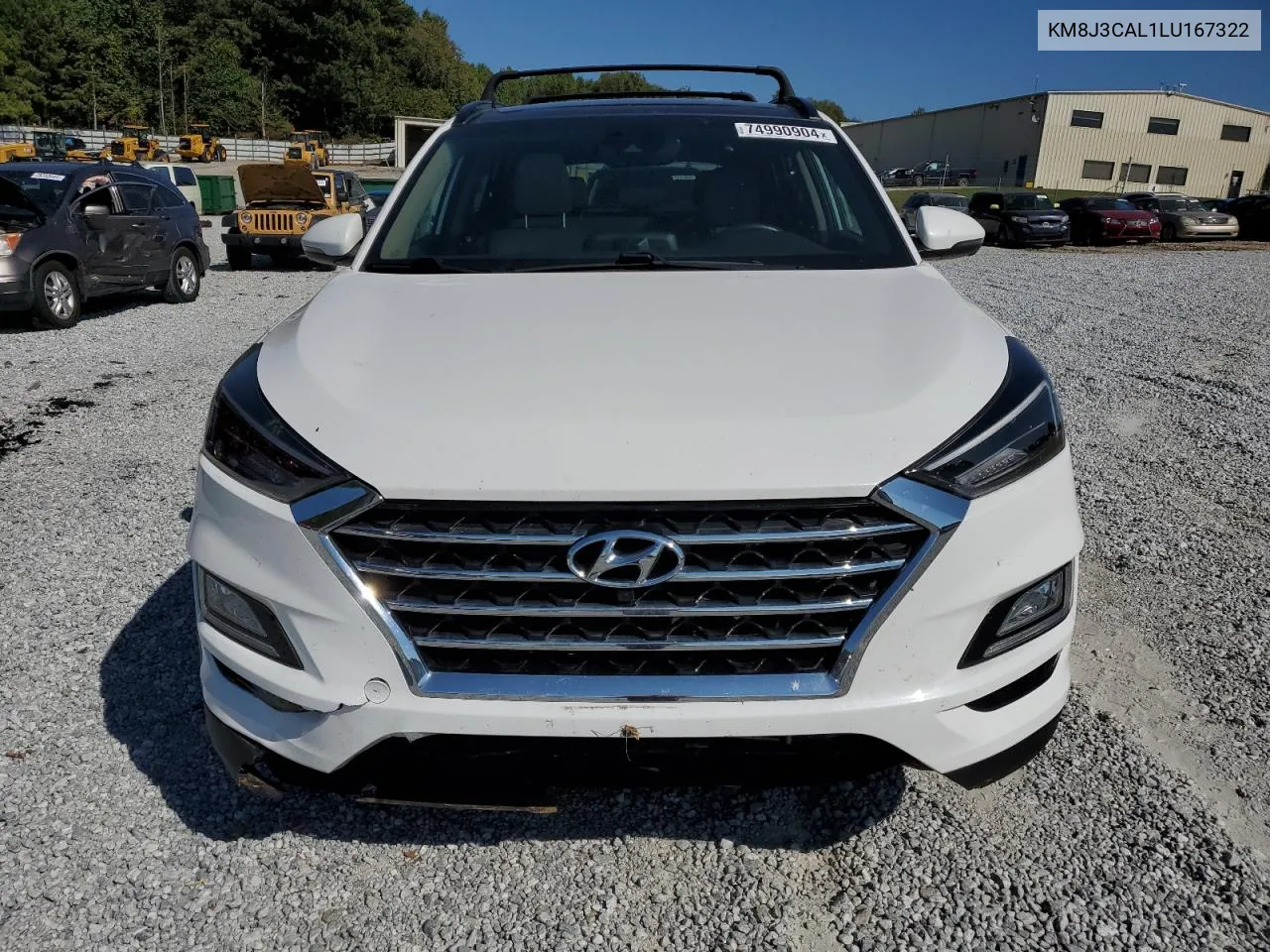 2020 Hyundai Tucson Limited VIN: KM8J3CAL1LU167322 Lot: 74990904