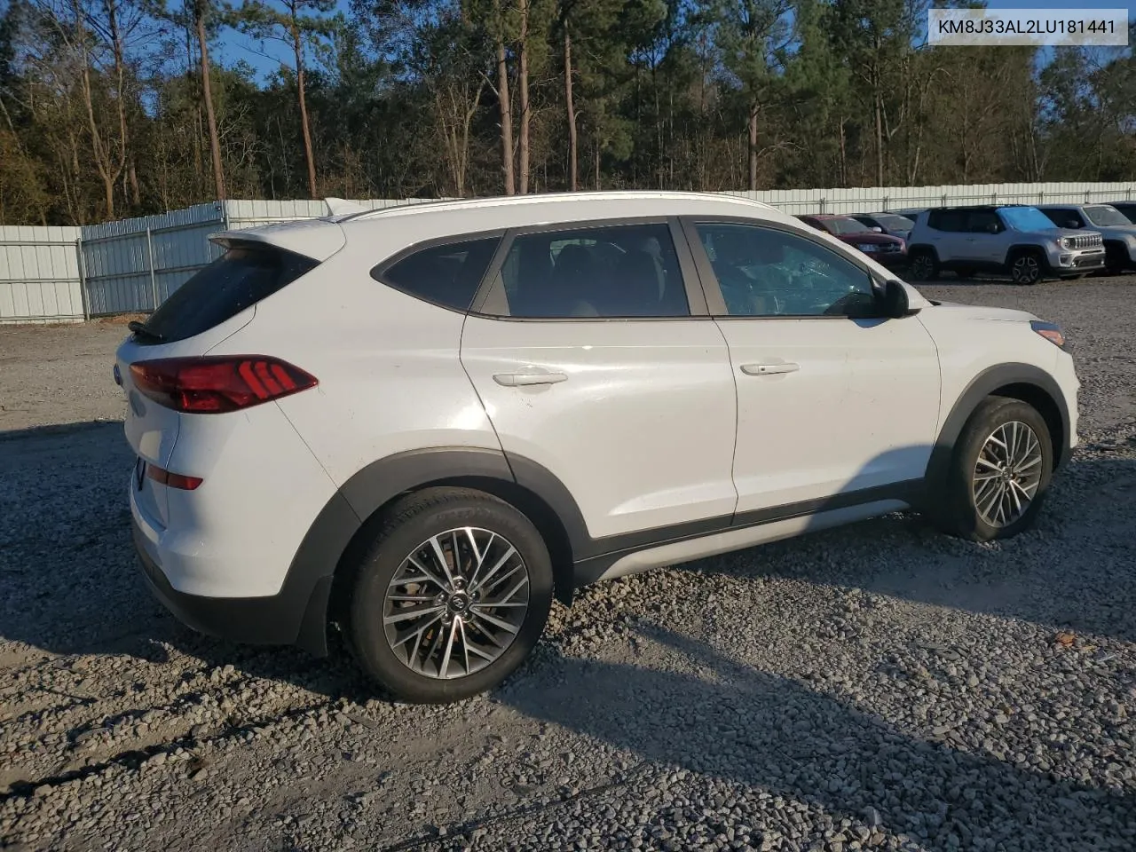 2020 Hyundai Tucson Limited VIN: KM8J33AL2LU181441 Lot: 75095314