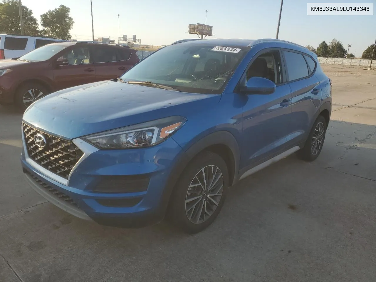 2020 Hyundai Tucson Limited VIN: KM8J33AL9LU143348 Lot: 76093604