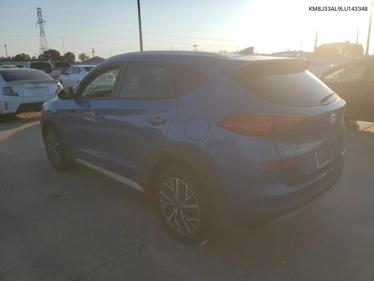 2020 Hyundai Tucson Limited VIN: KM8J33AL9LU143348 Lot: 76093604