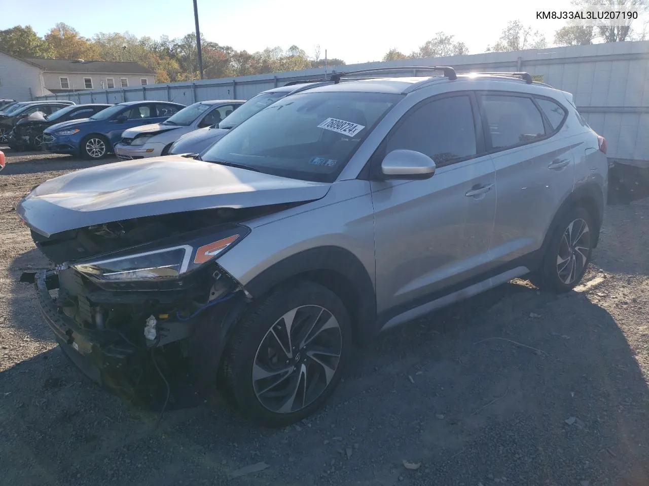 2020 Hyundai Tucson Limited VIN: KM8J33AL3LU207190 Lot: 76098724