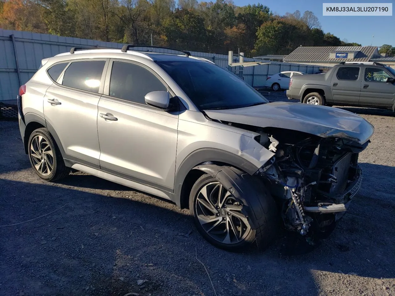 2020 Hyundai Tucson Limited VIN: KM8J33AL3LU207190 Lot: 76098724