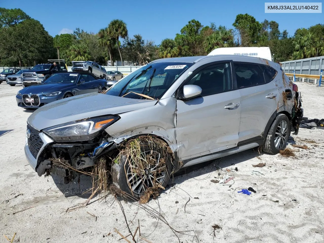 2020 Hyundai Tucson Limited VIN: KM8J33AL2LU140422 Lot: 77363054