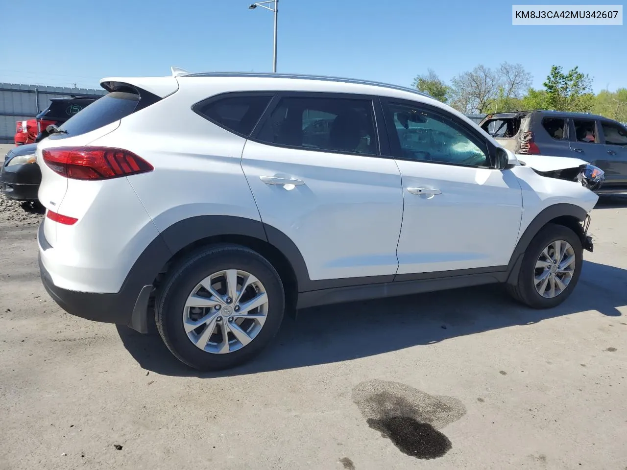 2021 Hyundai Tucson Limited VIN: KM8J3CA42MU342607 Lot: 52851814