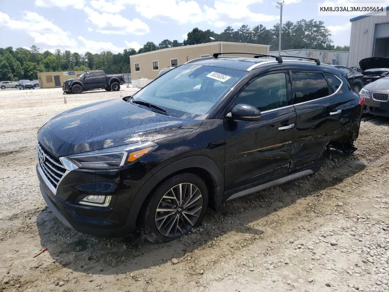 2021 Hyundai Tucson Limited VIN: KM8J33AL3MU305654 Lot: 58058064