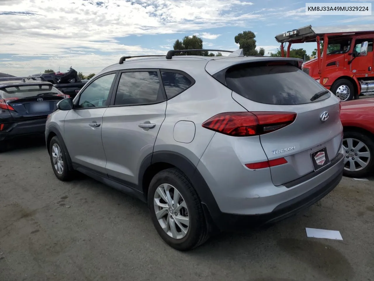 2021 Hyundai Tucson Limited VIN: KM8J33A49MU329224 Lot: 60036494