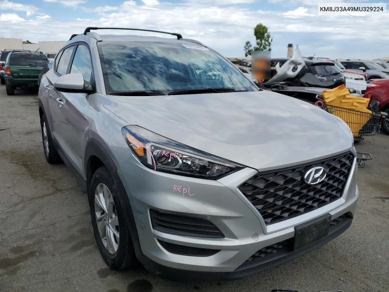 2021 Hyundai Tucson Limited VIN: KM8J33A49MU329224 Lot: 60036494