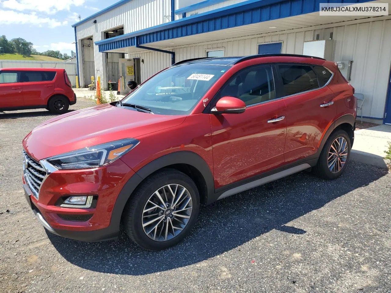 2021 Hyundai Tucson Limited VIN: KM8J3CALXMU378214 Lot: 60481144