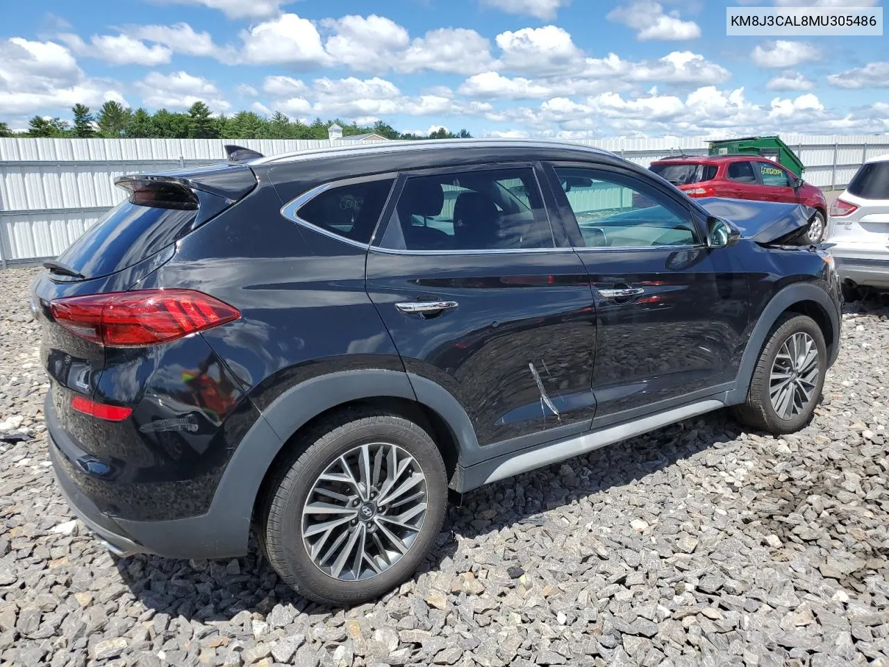 2021 Hyundai Tucson Limited VIN: KM8J3CAL8MU305486 Lot: 60995954