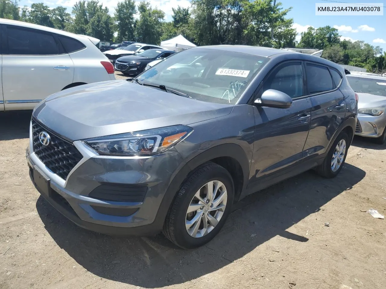 2021 Hyundai Tucson Se VIN: KM8J23A47MU403078 Lot: 61332374