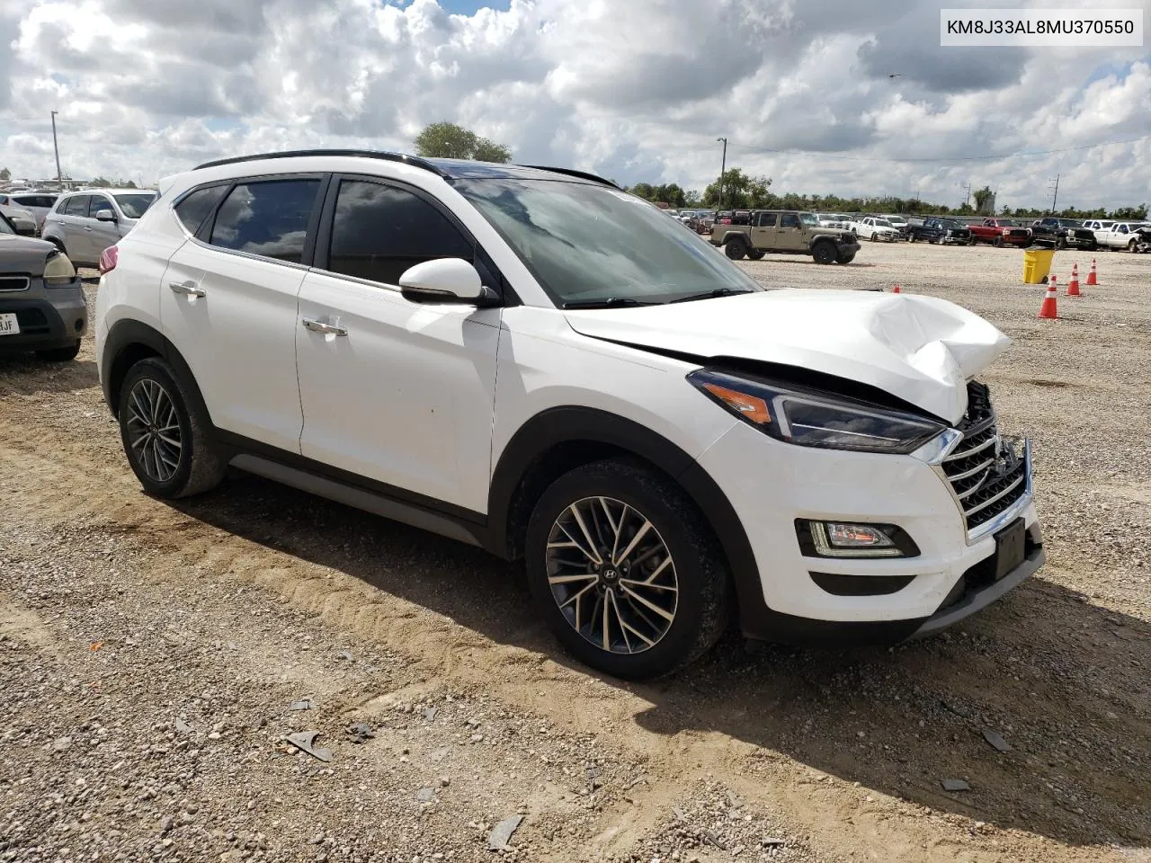 2021 Hyundai Tucson Limited VIN: KM8J33AL8MU370550 Lot: 69634174