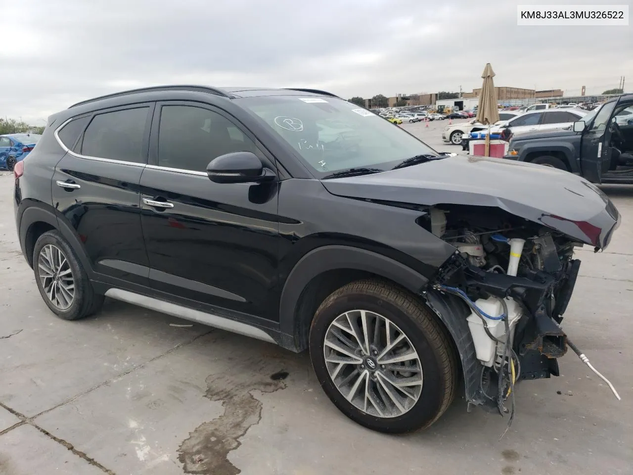 2021 Hyundai Tucson Limited VIN: KM8J33AL3MU326522 Lot: 71224514