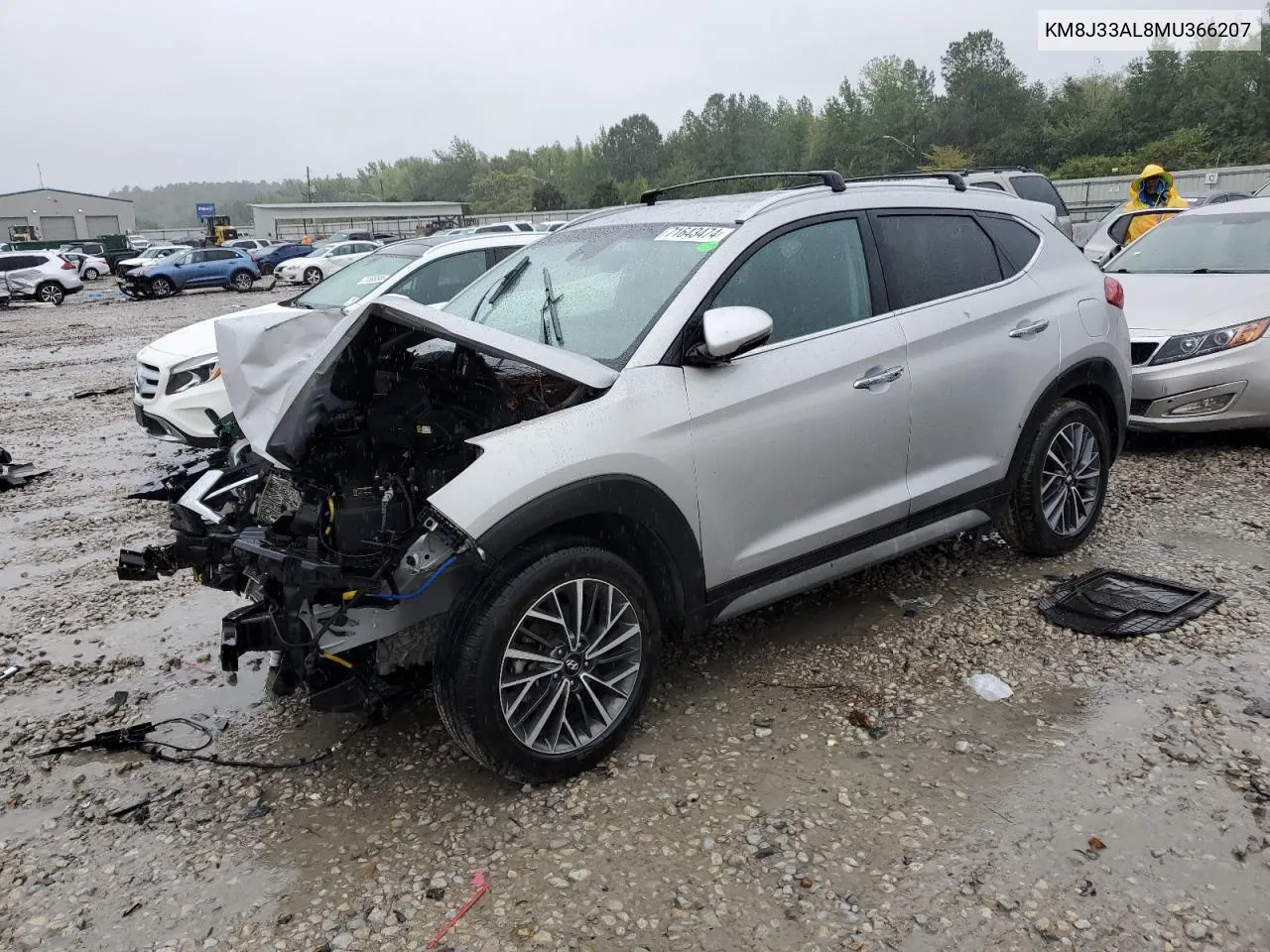 2021 Hyundai Tucson Limited VIN: KM8J33AL8MU366207 Lot: 71643474