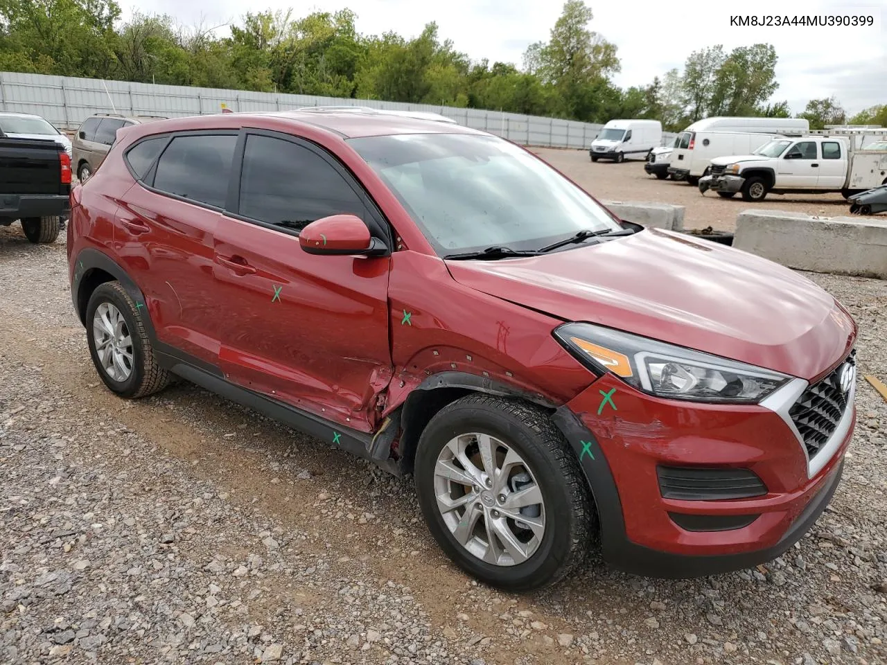 2021 Hyundai Tucson Se VIN: KM8J23A44MU390399 Lot: 72590364