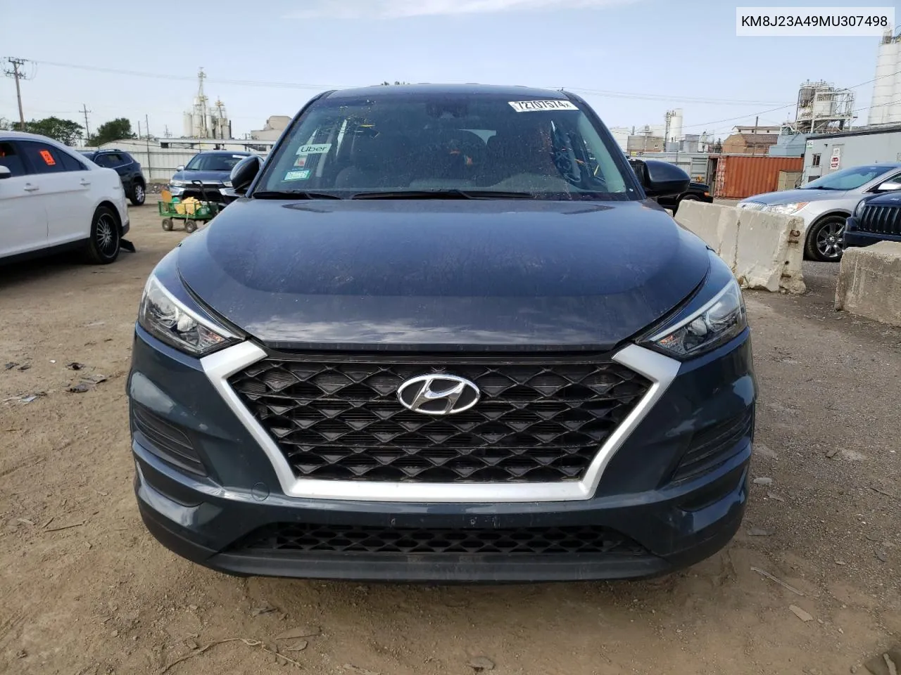 2021 Hyundai Tucson Se VIN: KM8J23A49MU307498 Lot: 72707574