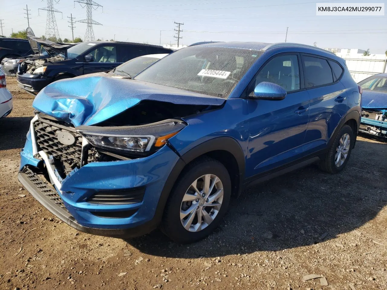 2021 Hyundai Tucson Limited VIN: KM8J3CA42MU299077 Lot: 73205444