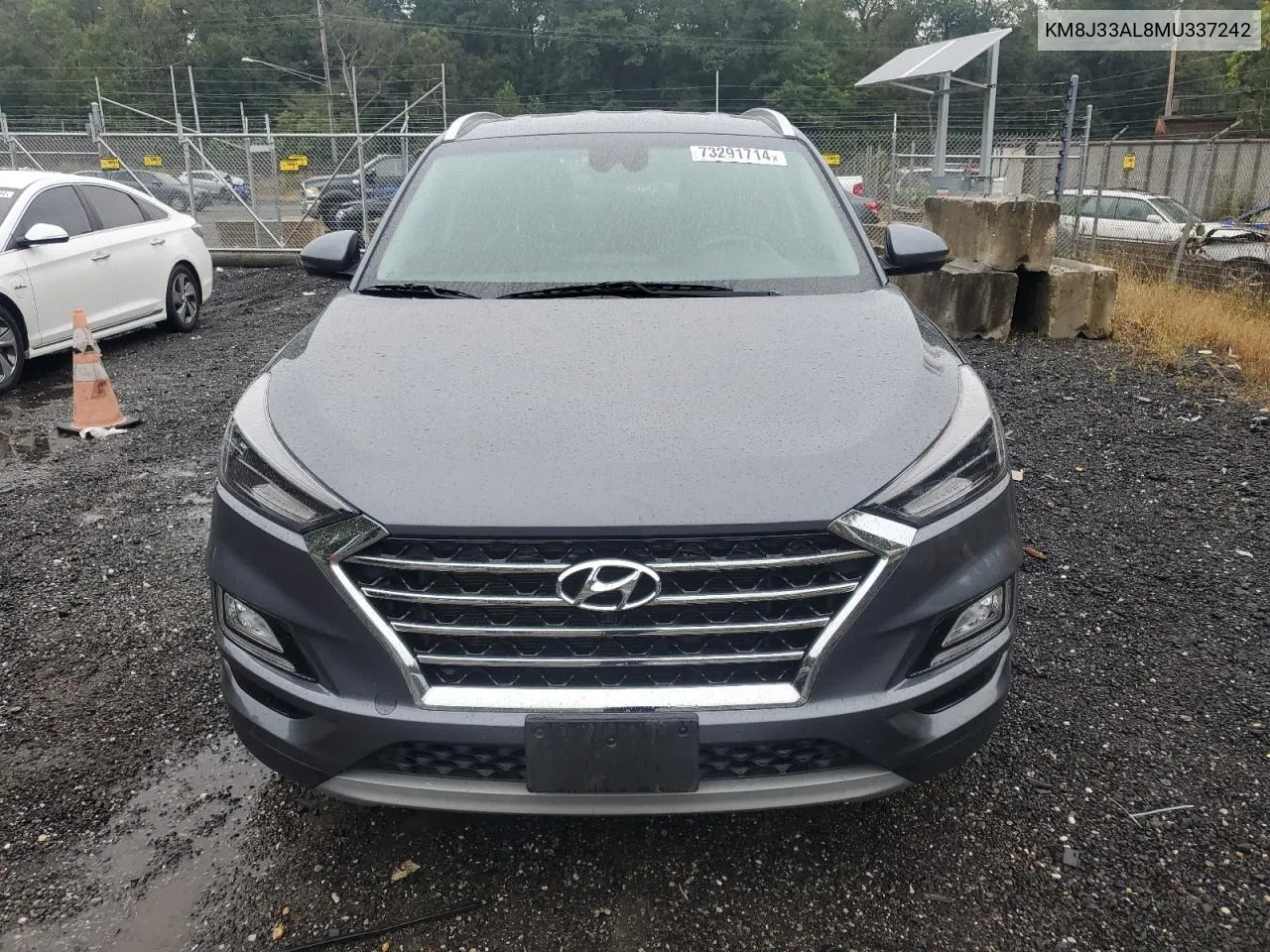 2021 Hyundai Tucson Limited VIN: KM8J33AL8MU337242 Lot: 73291714