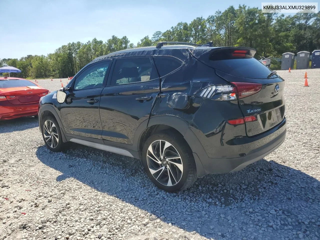 2021 Hyundai Tucson Limited VIN: KM8J33ALXMU329899 Lot: 73485624