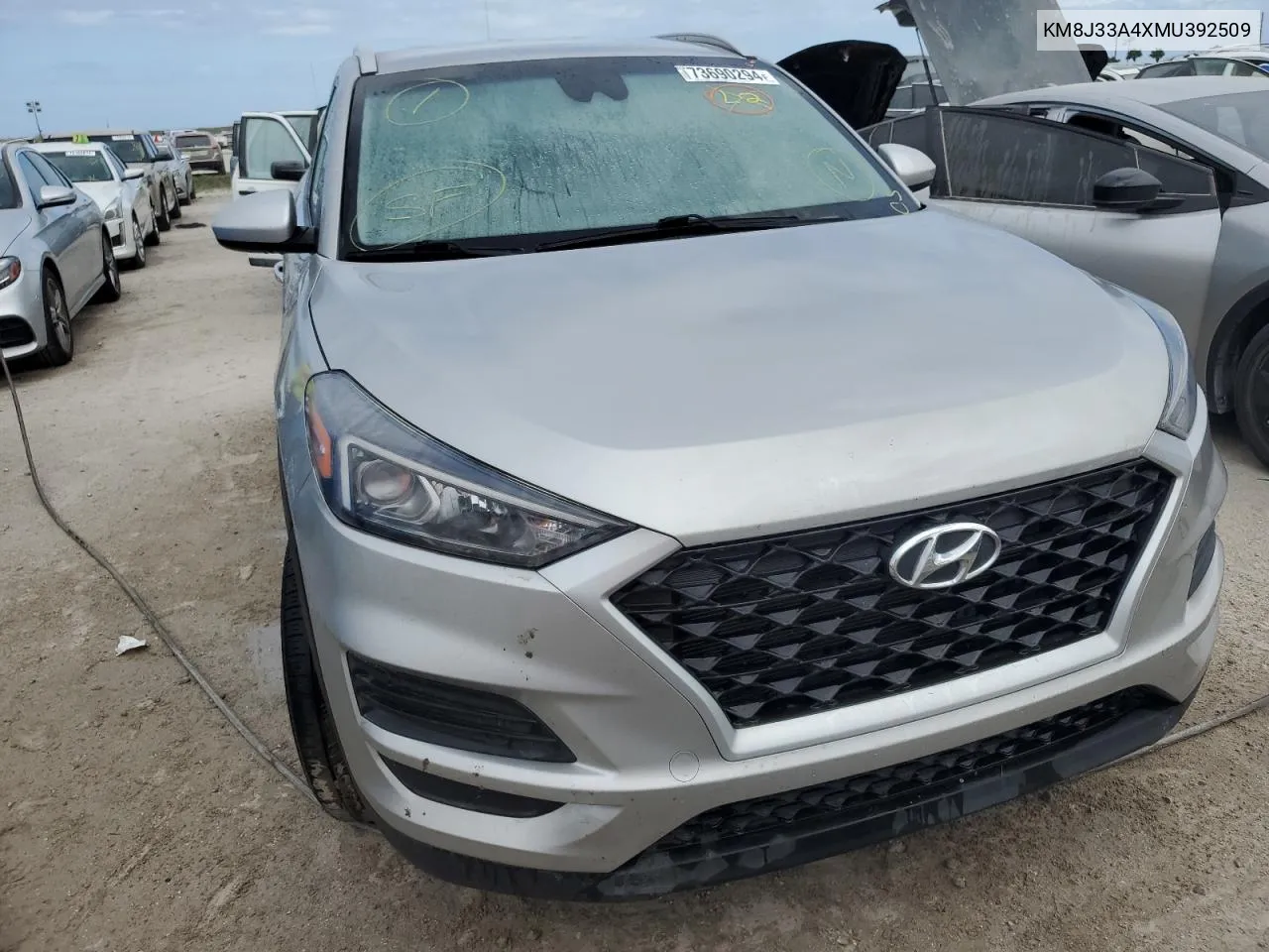 2021 Hyundai Tucson Limited VIN: KM8J33A4XMU392509 Lot: 73690294