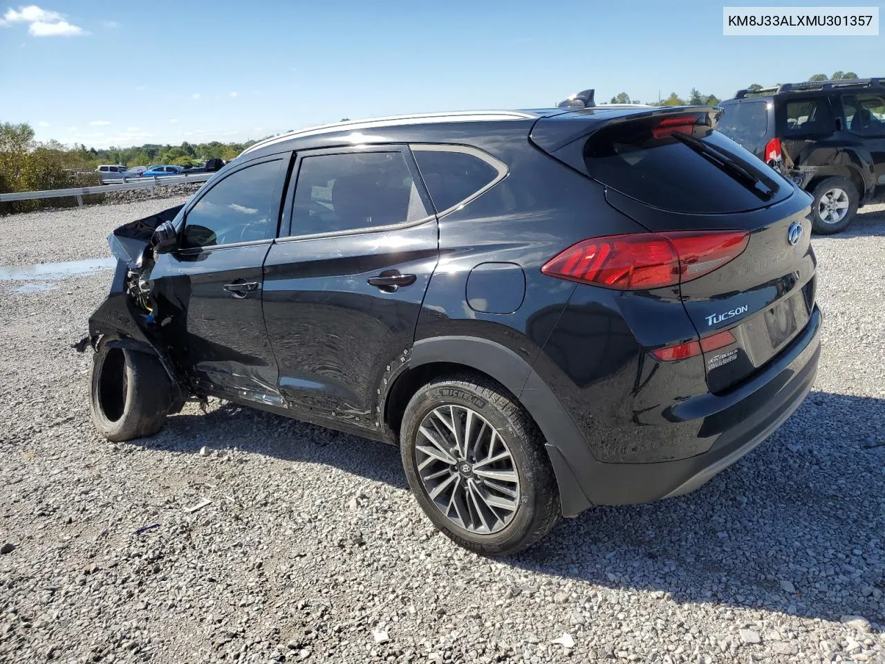 2021 Hyundai Tucson Limited VIN: KM8J33ALXMU301357 Lot: 73946804