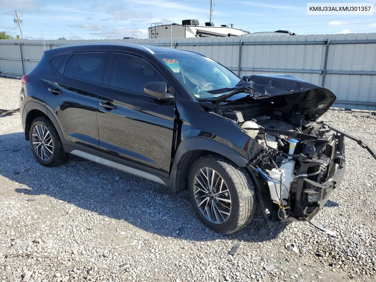 2021 Hyundai Tucson Limited VIN: KM8J33ALXMU301357 Lot: 73946804