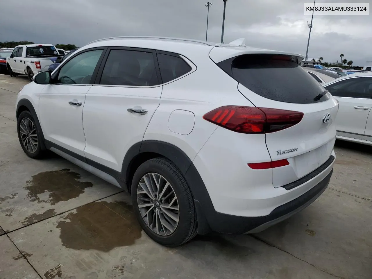 2021 Hyundai Tucson Limited VIN: KM8J33AL4MU333124 Lot: 74031004