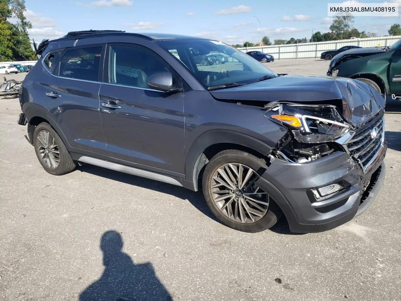 2021 Hyundai Tucson Limited VIN: KM8J33AL8MU408195 Lot: 74498554