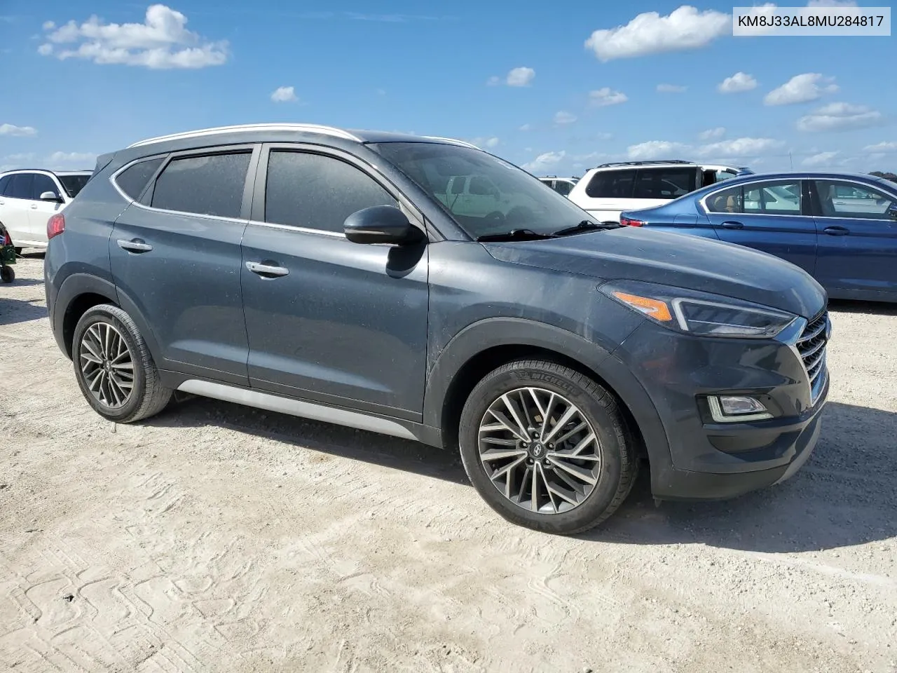 2021 Hyundai Tucson Limited VIN: KM8J33AL8MU284817 Lot: 74887374