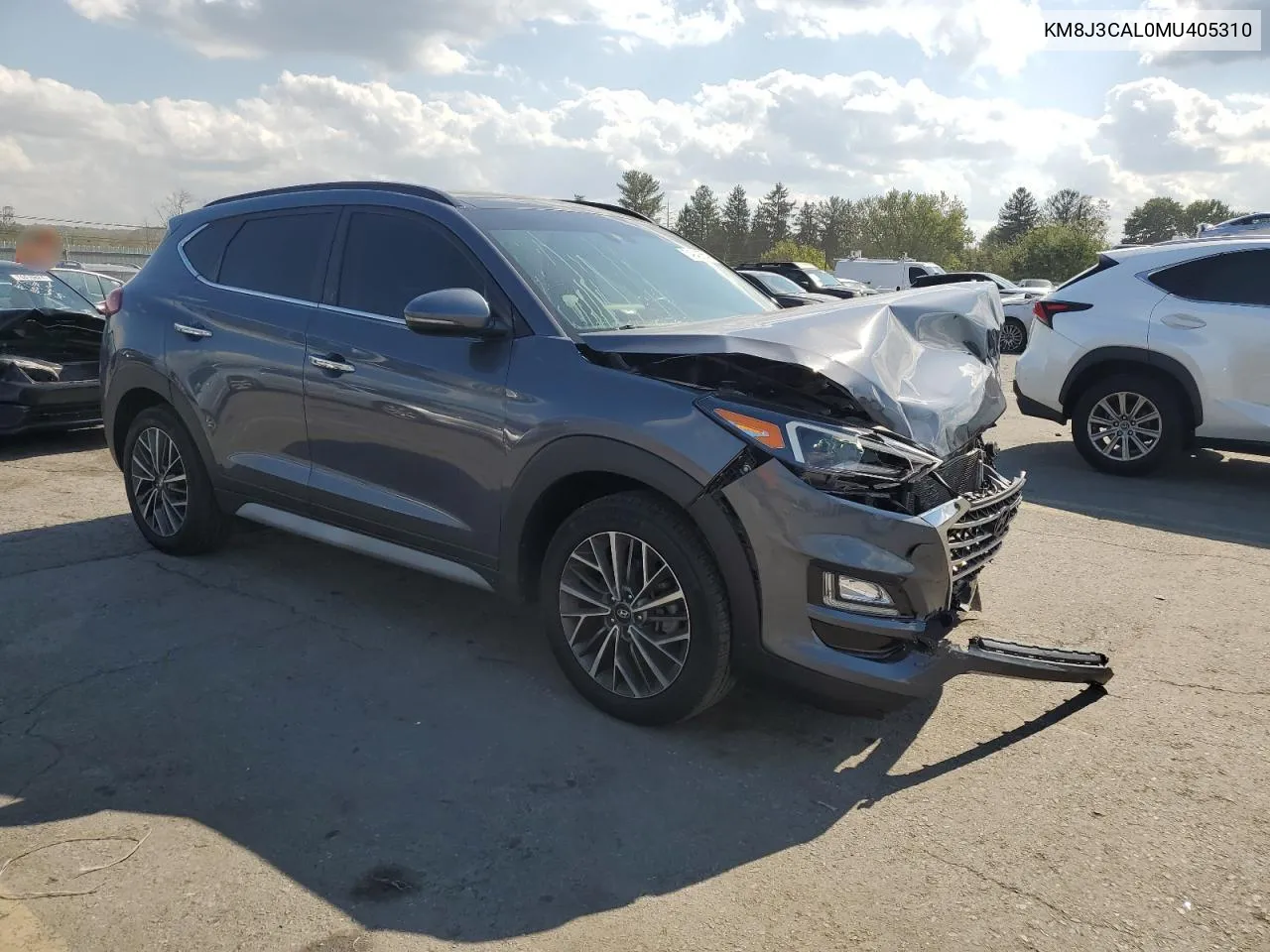 2021 Hyundai Tucson Limited VIN: KM8J3CAL0MU405310 Lot: 74942554