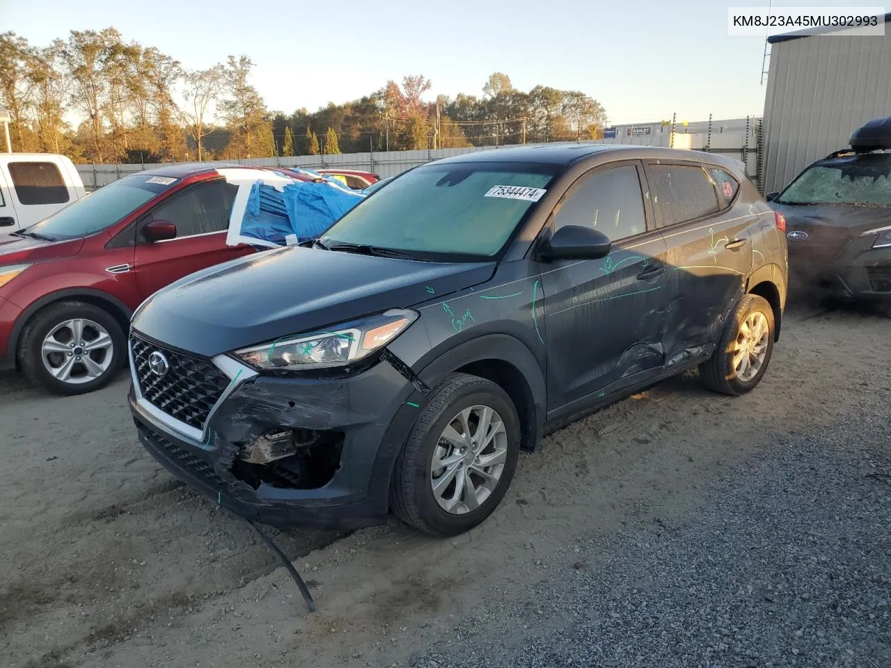 2021 Hyundai Tucson Se VIN: KM8J23A45MU302993 Lot: 75344474