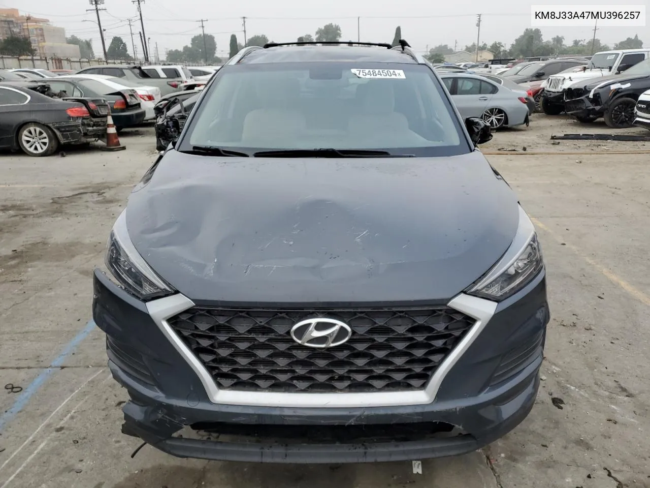 2021 Hyundai Tucson Limited VIN: KM8J33A47MU396257 Lot: 75484504