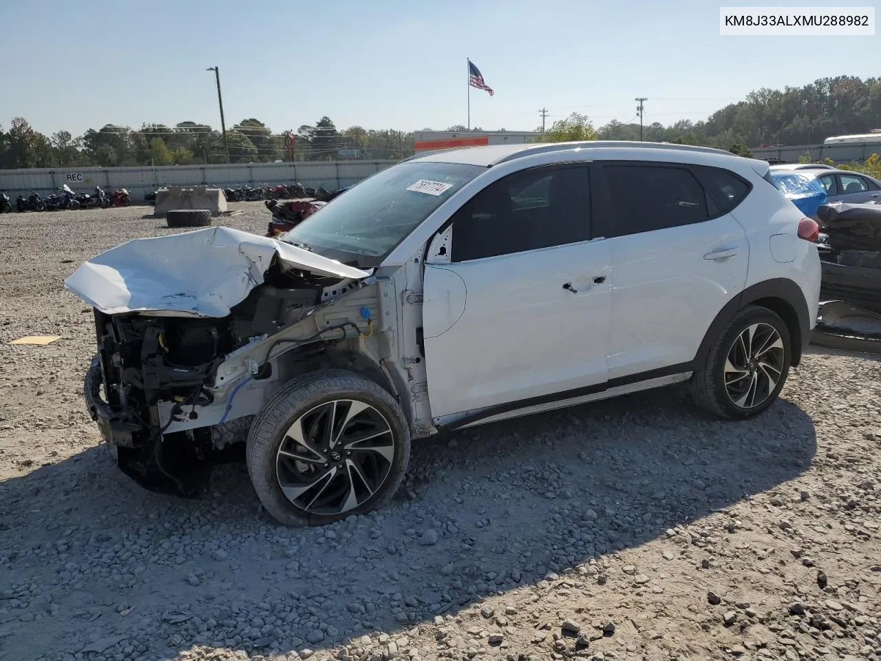 2021 Hyundai Tucson Limited VIN: KM8J33ALXMU288982 Lot: 75817724