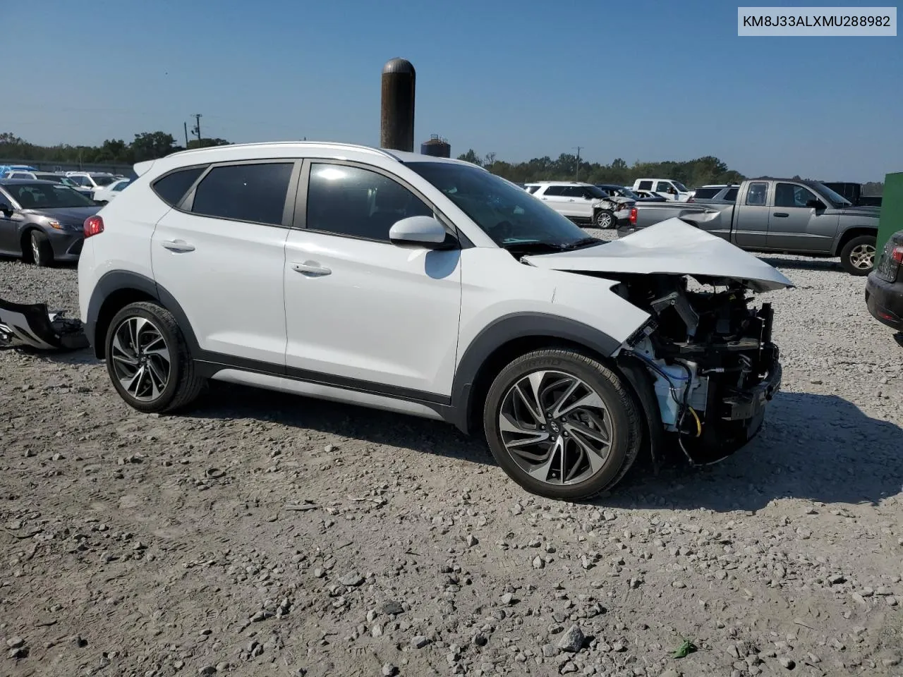 2021 Hyundai Tucson Limited VIN: KM8J33ALXMU288982 Lot: 75817724