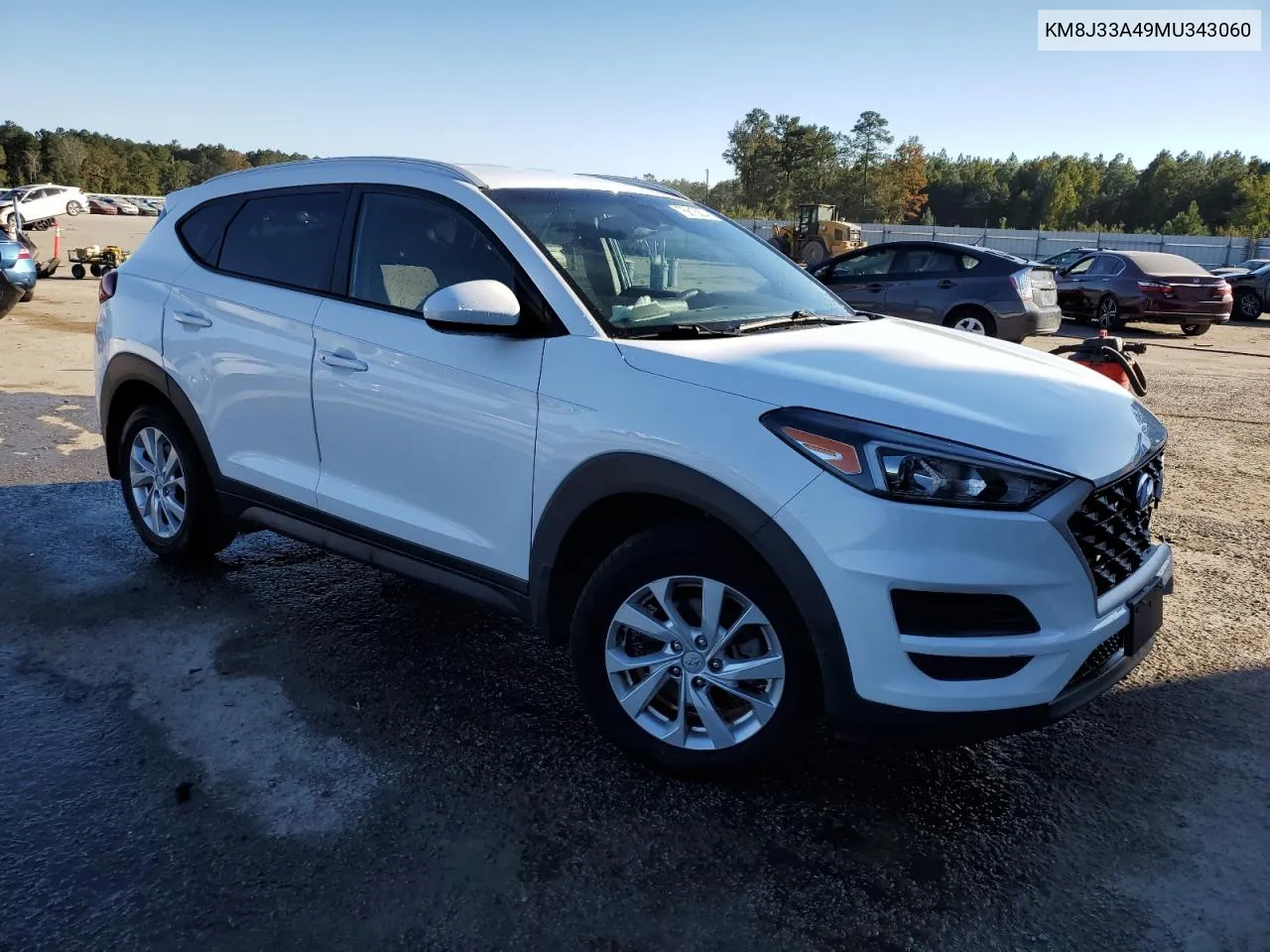 KM8J33A49MU343060 2021 Hyundai Tucson Limited