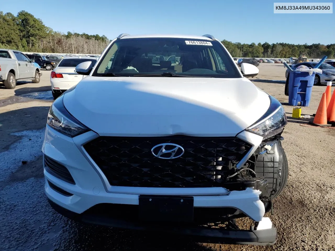 2021 Hyundai Tucson Limited VIN: KM8J33A49MU343060 Lot: 76613804