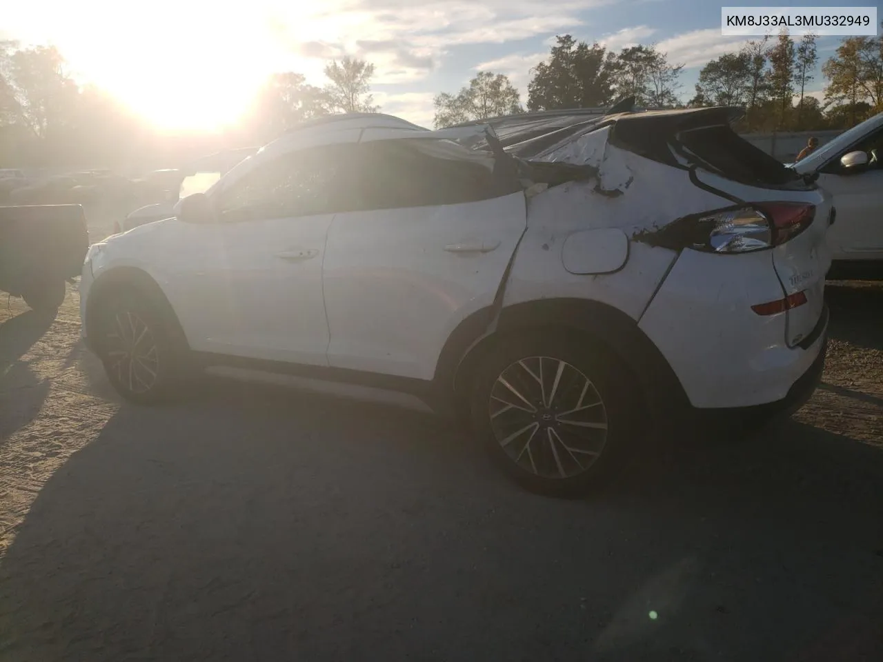 2021 Hyundai Tucson Limited VIN: KM8J33AL3MU332949 Lot: 77141594