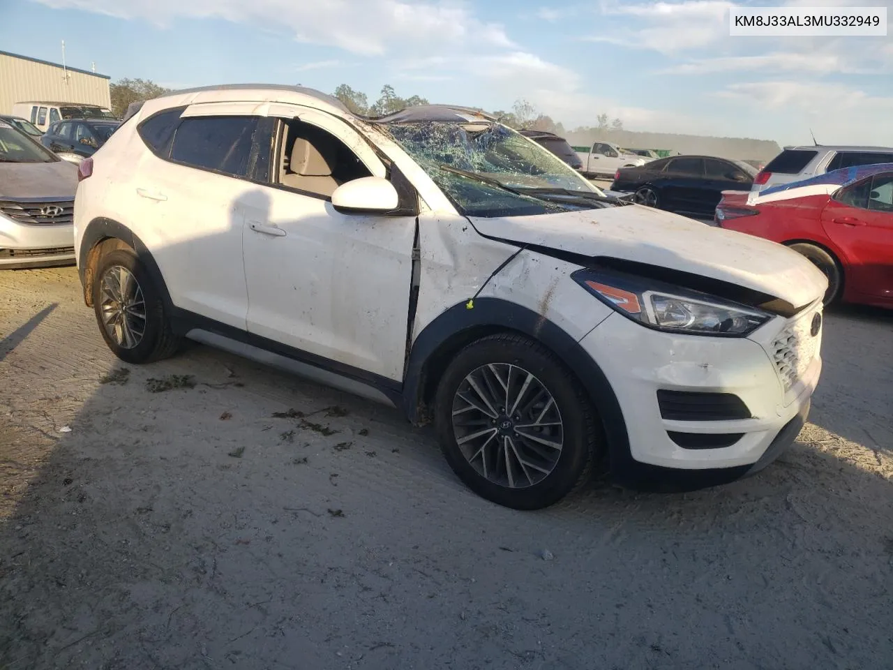 2021 Hyundai Tucson Limited VIN: KM8J33AL3MU332949 Lot: 77141594