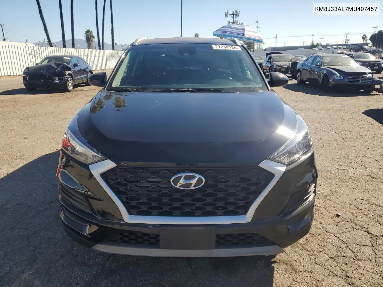 2021 Hyundai Tucson Limited VIN: KM8J33AL7MU407457 Lot: 77234134