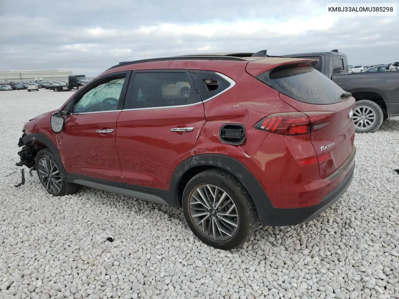 2021 Hyundai Tucson Limited VIN: KM8J33AL0MU385298 Lot: 77555314