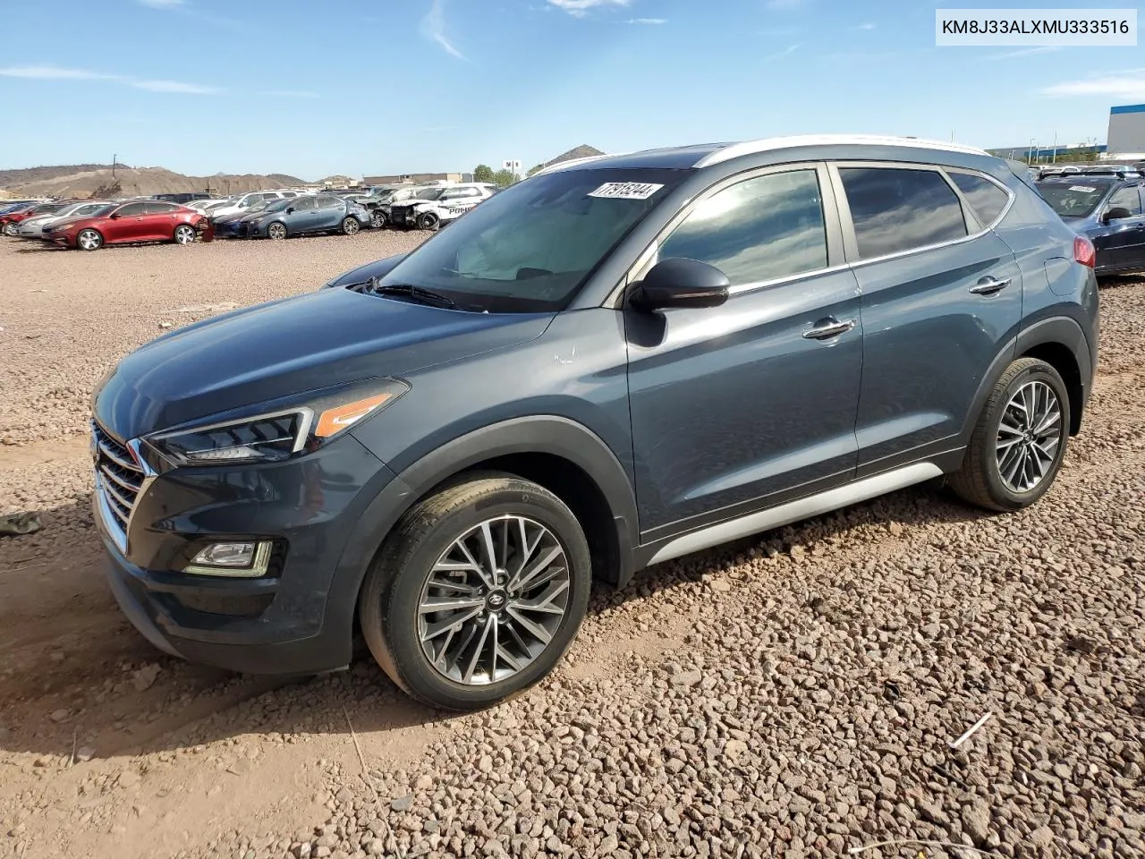 2021 Hyundai Tucson Limited VIN: KM8J33ALXMU333516 Lot: 77915244